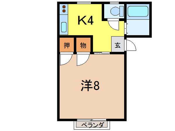 コーポ三浦2号館の物件間取画像